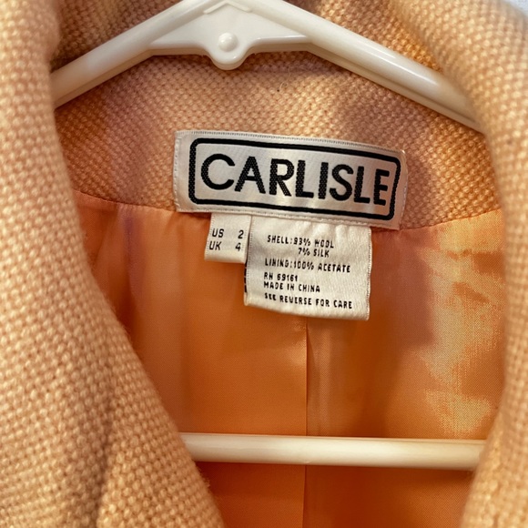 Wool & silk, lined, vintage coat by Carlisle - Picture 5 of 10